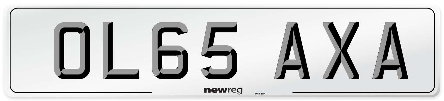 OL65 AXA Number Plate from New Reg